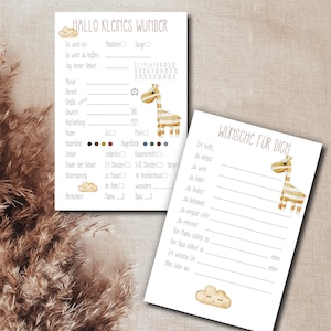 12 Wettkarten/ Wünschekarten für die Babyparty | verschiedene Designs | Quiz | Spiel Baby Party | Baby Shower | Tippkarte |  Ratespiel