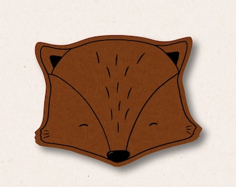Iron-on patch | fox | Leather look | Animal iron-on transfer
