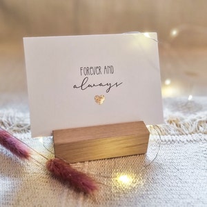 Karte mit goldenem Herz | forever and always | Karte Liebe | Karte Valentinstag | DIN A6