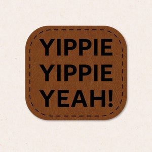 Parche termoadhesivo | Yippie Yippie Sí | Aspecto de cuero