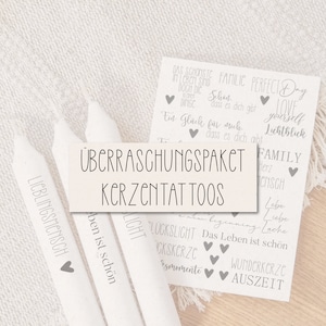 Surprise package of candle tattoos with various pre-cut motifs | Water slide film | Decorate candles