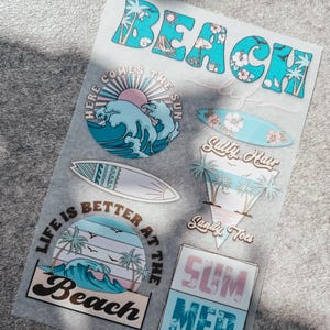 Bügelbilder | summer vibes | Beach Lifestyle | sun | Retro | A6 Bogen