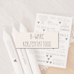 B-Stock candle tattoos, various motifs | Waterslide film | Decorate candles