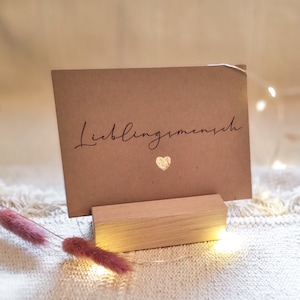 Karte mit goldenem Herz | Lieblingsmensch | Karte Liebe | Karte Valentinstag | DIN A6