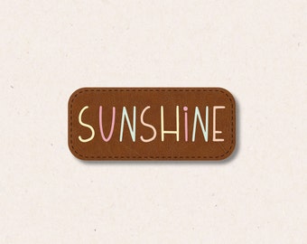 iron-on patch | Sunshine | leather look