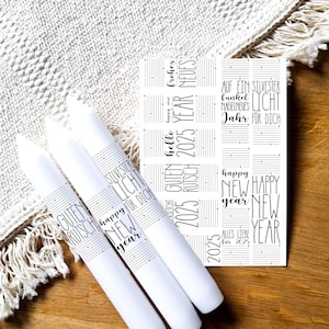 Candle tattoo New Year&#39;s Eve light for you | Candle tattoos various motifs | Water slide film | Decorate candles