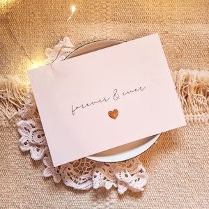 Karte mit goldenem Herz | forever and ever | Karte Liebe | Karte Valentinstag | DIN A6