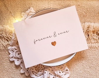 Map with golden heart | forever and ever | Map Love | | Valentine's Day Map DIN A6
