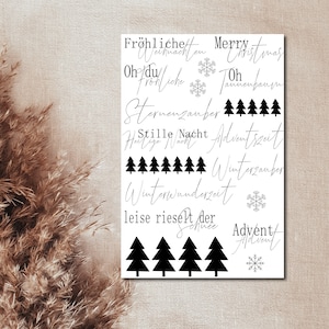 Kerzentattoos verschiedene Motive | Wasserschiebefolie | Kerzen dekorieren | Silvester | Weihnachten | Geburtstag| Kerzentattoo Weihnachten