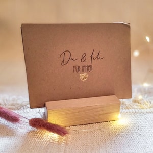 Karte mit goldenem Herz | Du & Ich für immer | Karte Liebe | Karte Valentinstag | DIN A6