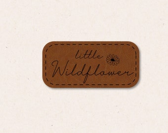 iron-on patch | little Wildflower | leather look