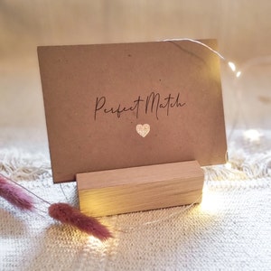 Karte mit goldenem Herz | Perfect Match | Karte Liebe | Karte Valentinstag | DIN A6