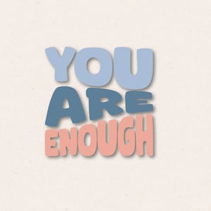 Bügelbild | you are enough | Schwung