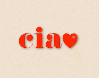 Iron-on image | Ciao | Heart