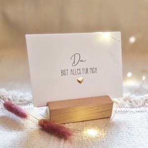 Karte mit goldenem Herz | Du bist alles für mich | Karte Liebe | Karte Valentinstag | DIN A6