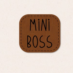 Iron-on patch | Mini Boss | Leather look