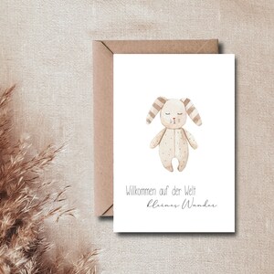 Wenskaart of kinderkamerposter Klein wonder | Geboortekaart | Doop | Zwangerschap | De | van de baby Wenskaart | Welkom