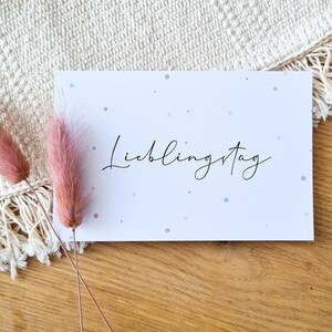 Karte mit zarten Pastellpunkten | Lieblingstag | Affirmationskarte | DIN A6