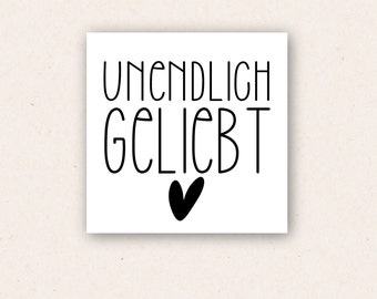 Opstrijkpatch | oneindig geliefd | klein