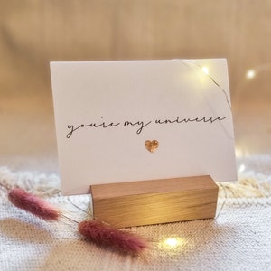 Karte mit goldenem Herz | you're my universe | Karte Liebe | Karte Valentinstag | DIN A6