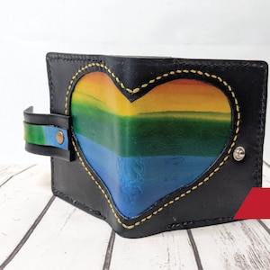 PDF>> Rainbow Bifold Wallet Patrones de trabajo de cuero Archivos digitales / Vrnc Leather