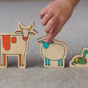 Ling Sounds Speelset/puzzeldoos/ecovriendelijk/Montessori speelgoed/houten puzzel/houten speelgoed/houten dieren/houten dierenpuzzel