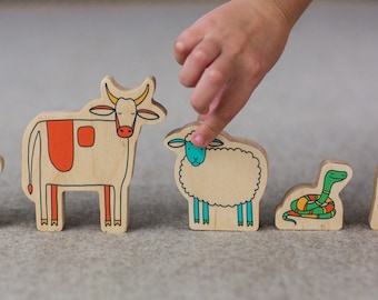 Ling Sounds Playset / Caixa de quebra-cabeça / Ecológico / Brinquedos Montessori / Quebra-cabeça de madeira / Brinquedos de madeira / Animais de madeira / Quebra-cabeça de animais de madeira