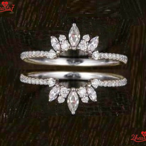 1.00 Ct Marquise Cut Diamond Wedding Enhancer Guard Wrap Etsy