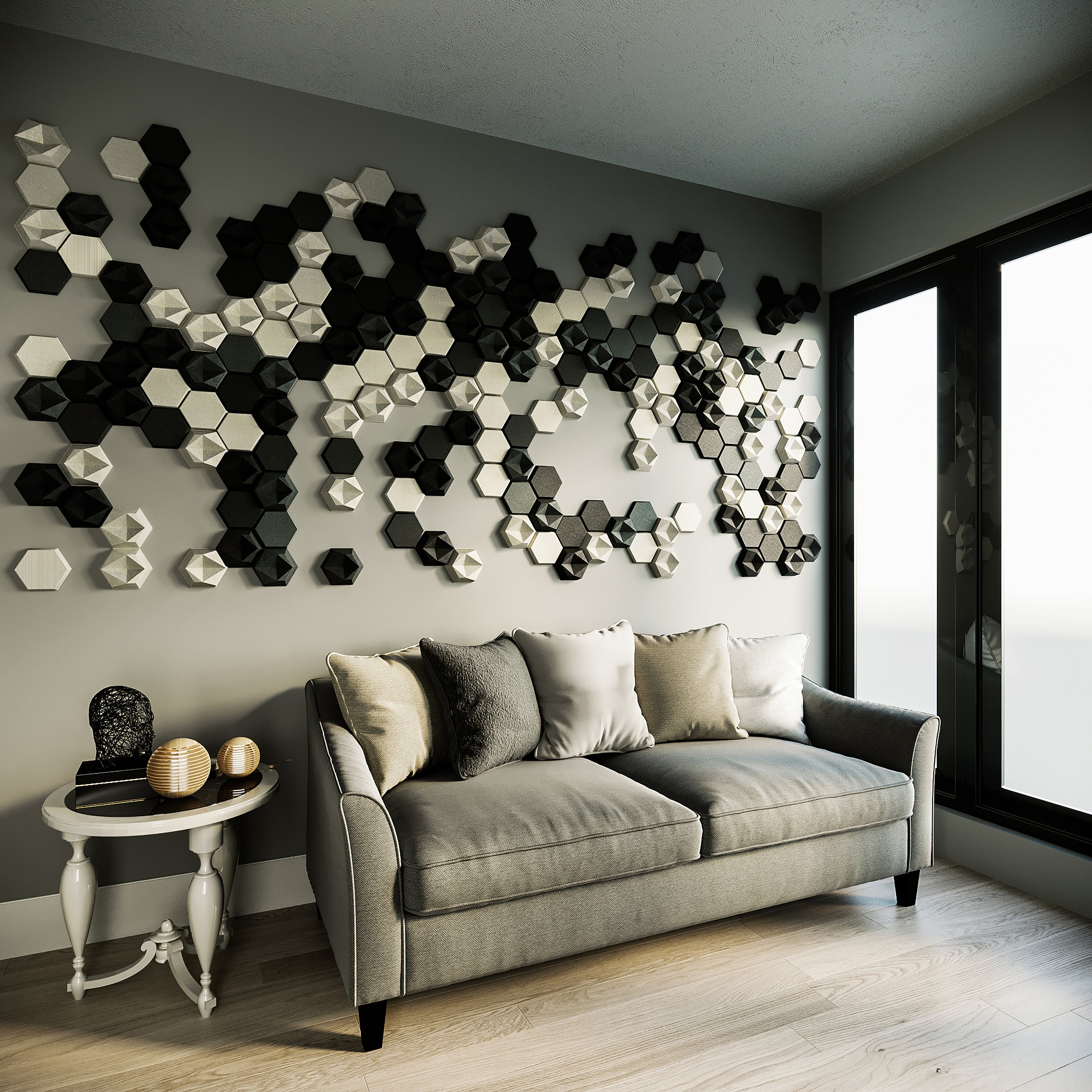 Set of 200 Acoustic Wall Art 3D Sound absorbing Wall Panels Etsy