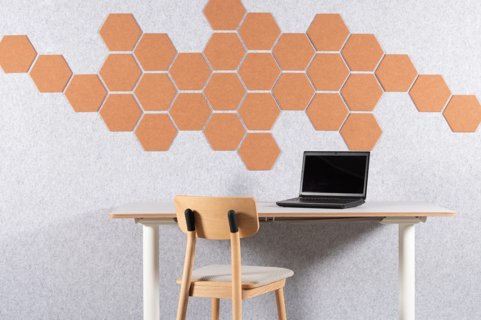 Small Plain Hexagon Sound Absorbing Wall Panels Wall Decor