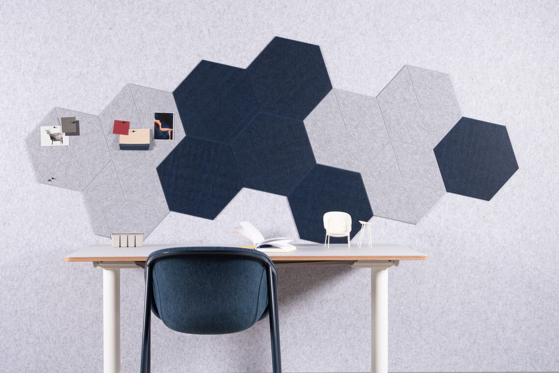 Plain Hexagon Sound Absorbing Wall Art Wall Decor Acoustic