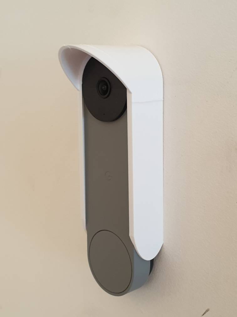 Google Nest Hello doorbell cover rain, Sun, weather protection. Simple slide on installation