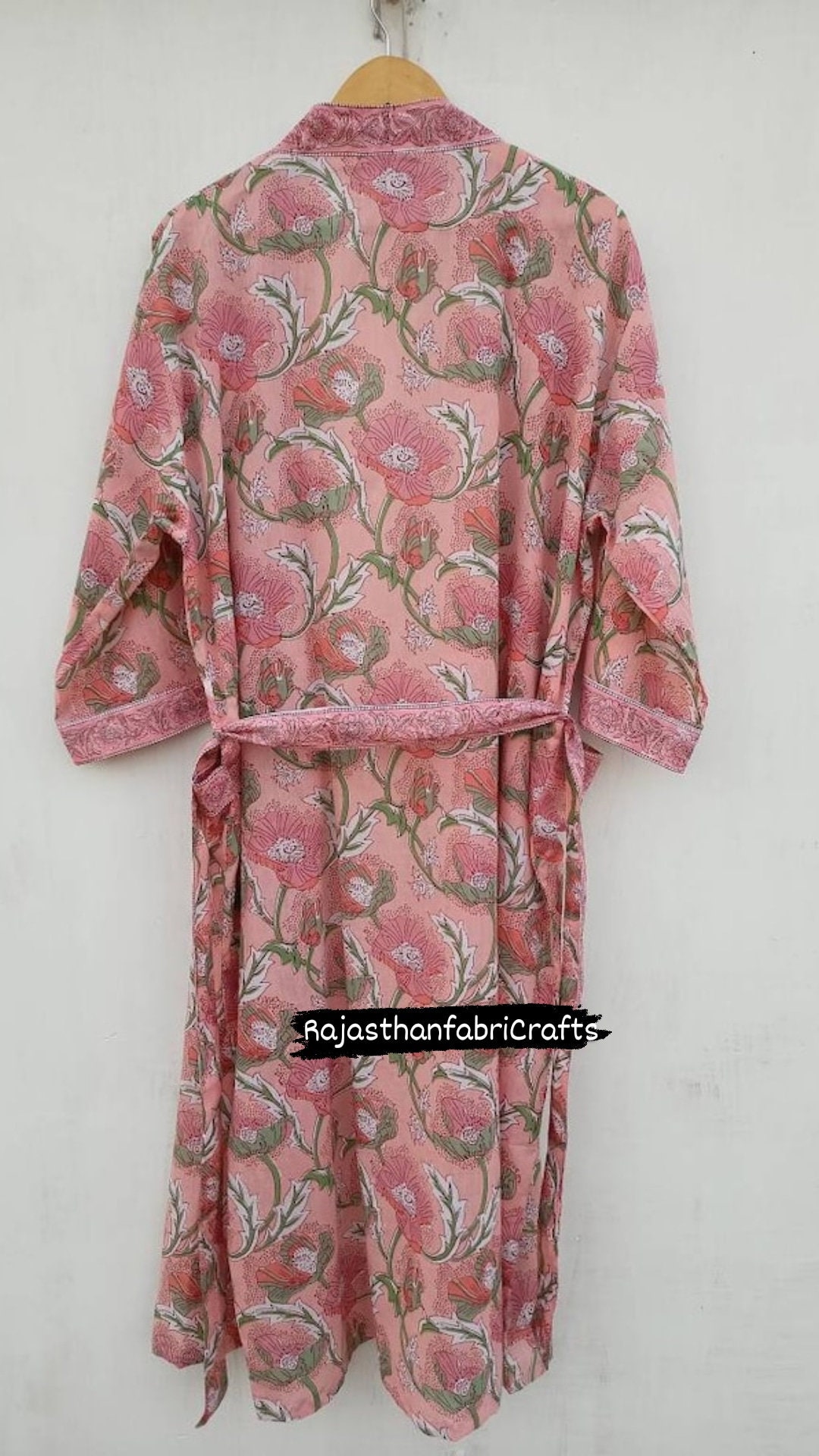 Bath Robecotton Kimonoindian Hand Block Print Cotton Bath Etsy Australia