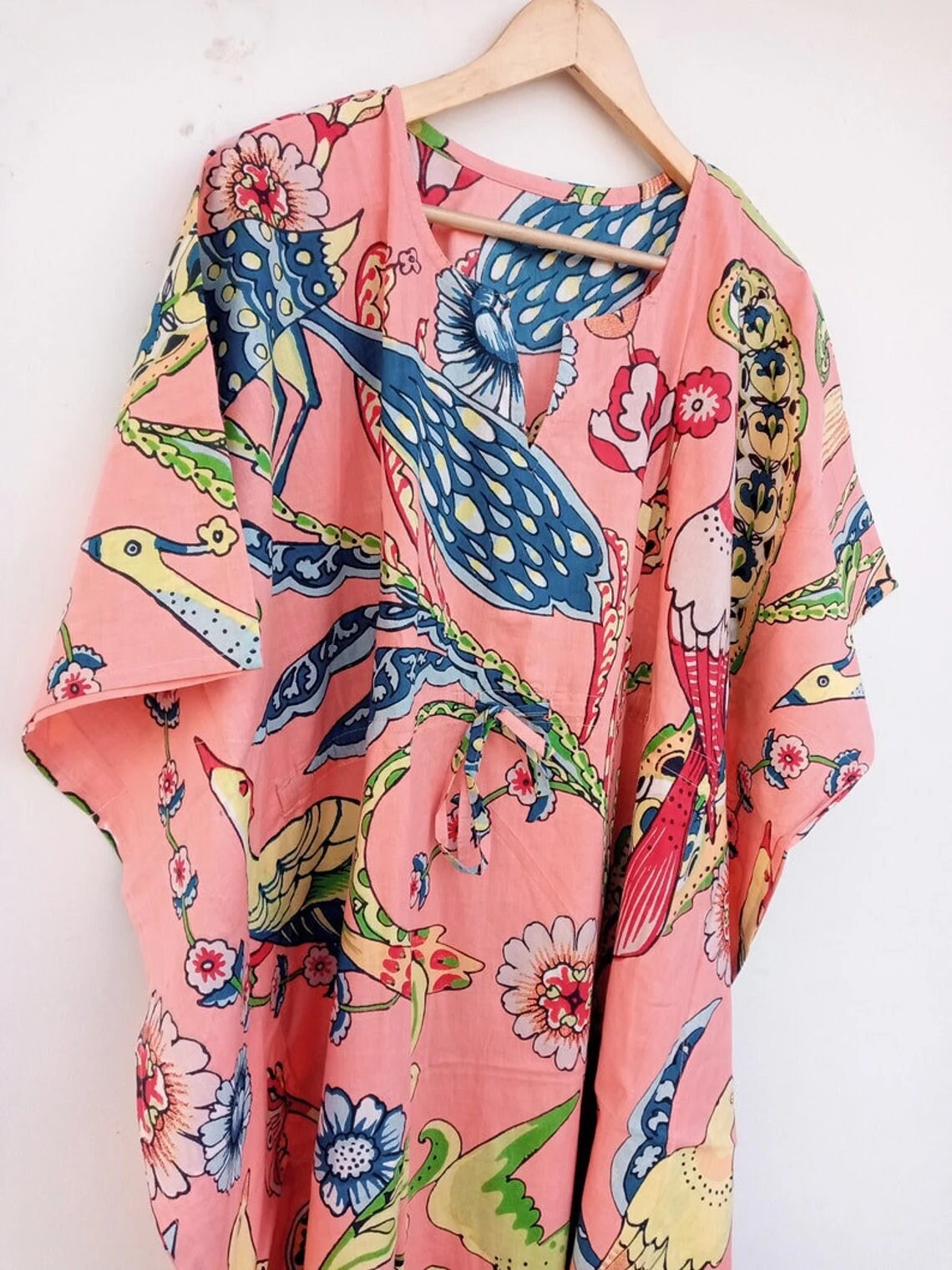 Cotton Maxi Kaftan Indian Floral Kaftan Long Caftandress Etsy