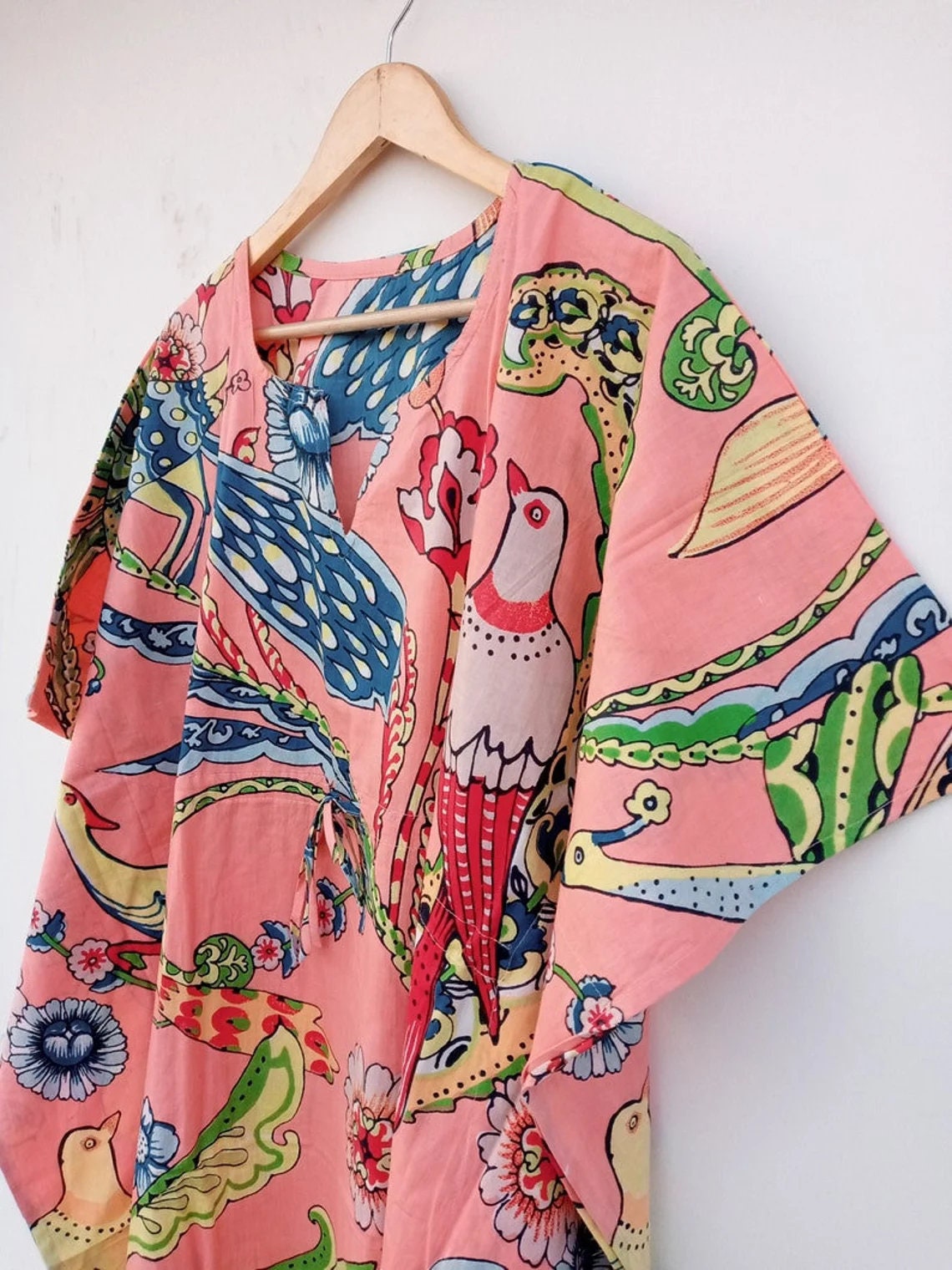 Cotton Maxi Kaftan Indian Floral Kaftan Long Caftandress Etsy