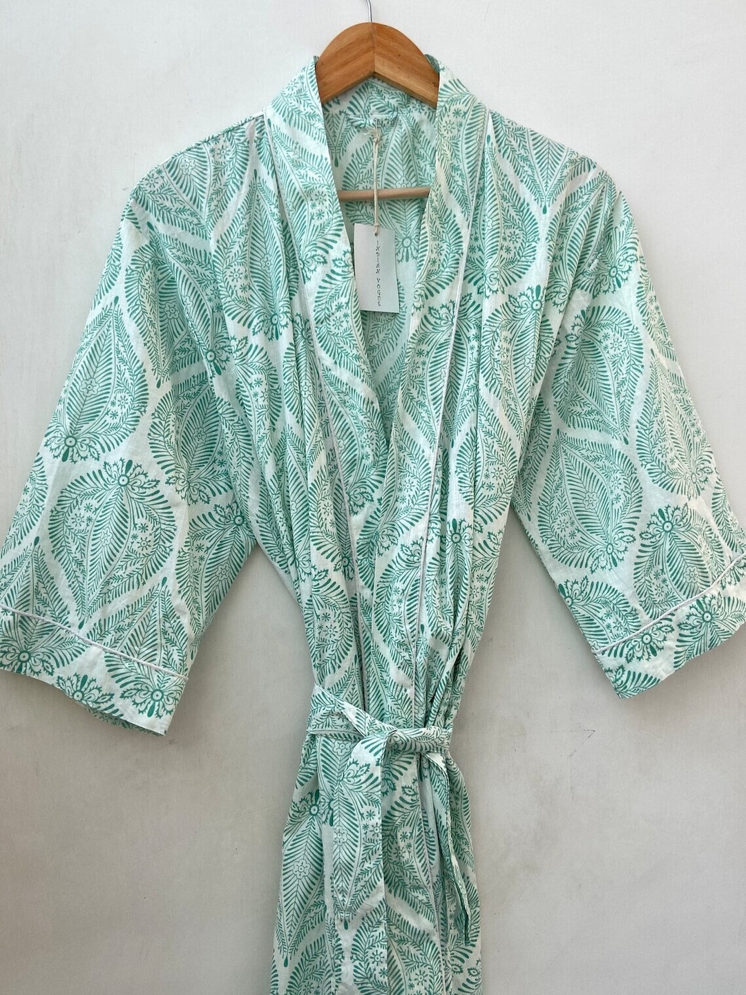 Block Print Robes, Hand Block Print Kimono, Anokhi Print Kimono