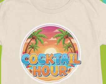 Cocktail Hour fun drinking t-shirt | Novelty tee