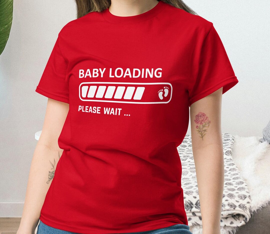 Baby Loading Please Wait Fun Pregnancy T-shirt - Etsy