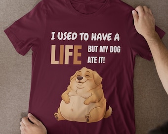 Rolig husdjurs-T-shirt | Jag brukade ha ett liv men min hund åt | Novelty-t-shirt