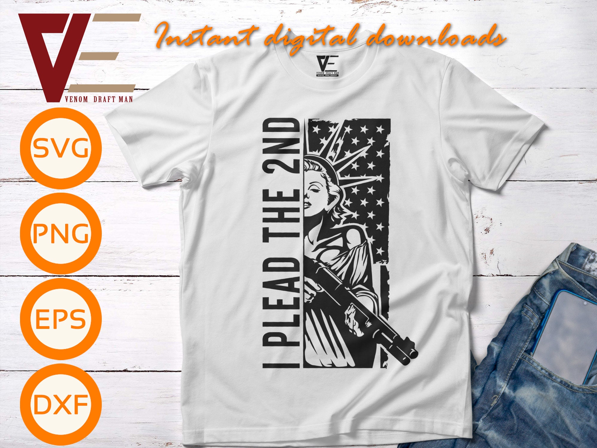 I Plead The 2nd Svg, Support The Second Amendment SVG Files For Cricut, Silhouette, Laser cut, Sublimation, dxf, eps, png, svg