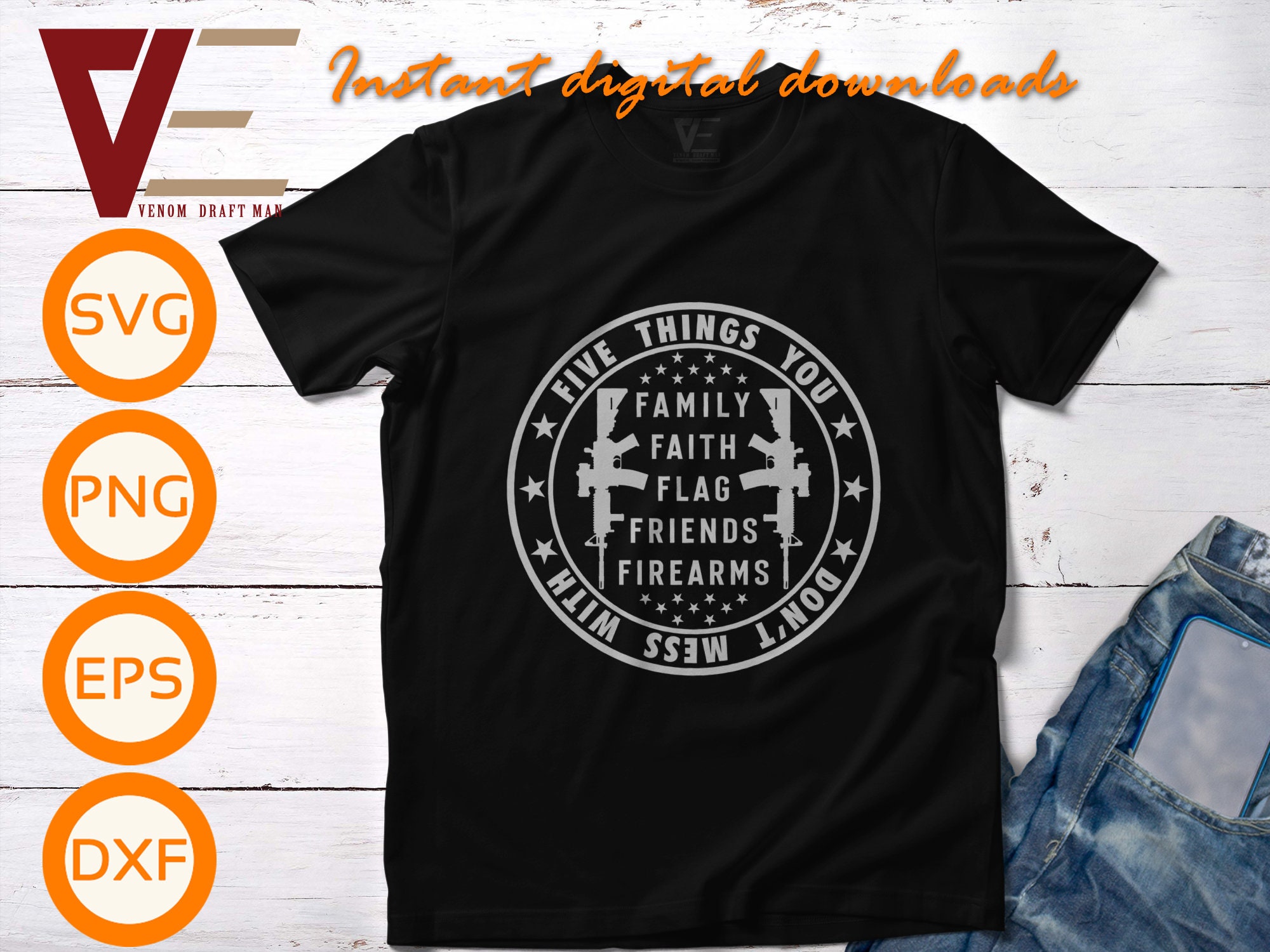 Faith Family Friends Flag Firearms Svg Second Amendment - Etsy