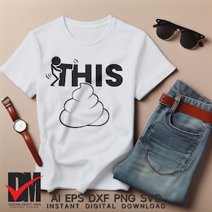 F*ck This Shit SVG, sarcastische SVG, volwassen humor SVG ontwerpbestanden voor Cricut, Lasergesneden, silhouet, sublimatie, CNC