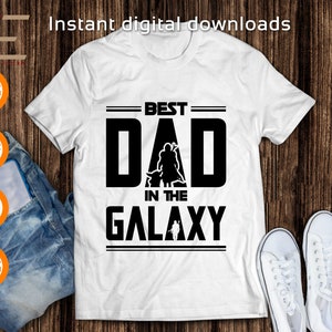 Best Dad In The Galaxy Svg, Father's Day SVG Files For Cricut, Silhouette, Laser cut, Sublimation, dxf, eps, png, svg image 3