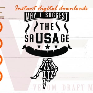 Puis-je suggérer la saucisse Svg, barbecue d’été Svg, BBQ SVG Fichiers pour Cricut, Silhouette, Découpe laser, Sublimation, dxf, eps, png, svg