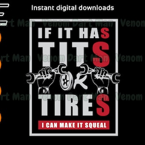 Seins ou pneus je peux le faire crier Svg, drôle de cadeau Mechanic Cars Trucks Svg Png Eps Dxf Print Cutting Cut File Cricut