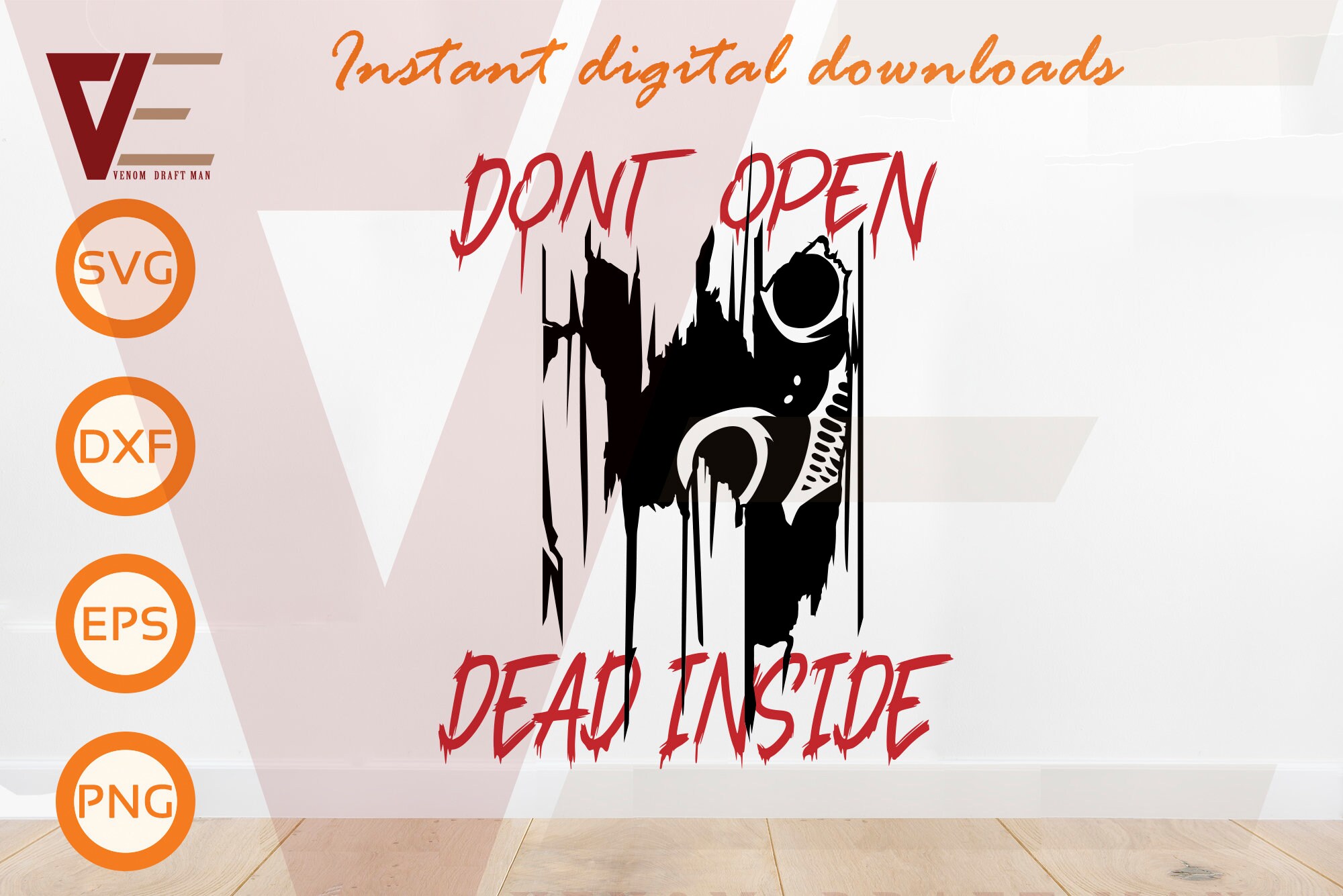 Don't Open Dead Inside Svg Walking Dead Graphic Design Etsy
