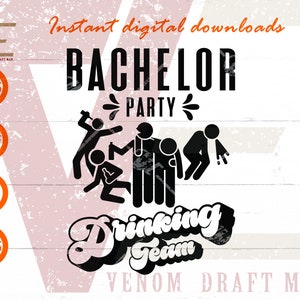 Enterrement de vie de jeune fille buvant l'équipe Svg, buvant l'équipe Svg, fichiers Svg mariage pour Cricut, Silhouette, découpe laser, sublimation, dxf, eps, png, svg