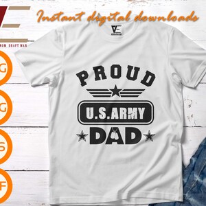Orgulloso papá del ejército de EE. UU. Svg, padre militar svg, abuelo veterano Svg archivos para cricut, silueta, corte láser, sublimación, dxf, eps, png, svg