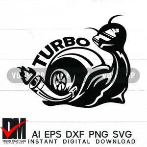 Turbo Schnecke svg ,Turbo Ladegerät svg , Diesel Mechaniker svg , Auto-Vinyl-Aufkleber png svg Designdateien für Cricut, Silhouette, Laserschnitt, CNC
