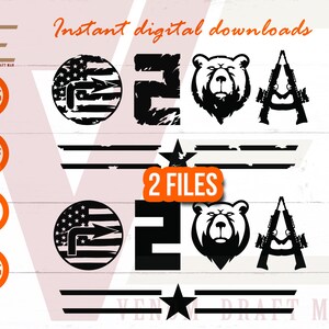 Rechte 2 Bär Arme SVG, Zweite Änderung SVG Dateien für Cricut, Silhouette, Laser cut, Sublimation, dxf, eps, png, svg